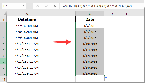 convert date to number in excel